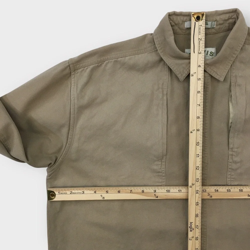 Orvis Button Down Shirt Safari Long Sleeve Outdoor Fishing Casual Mens L (SPOTS)